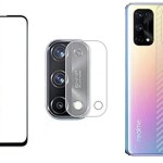 Bouclier® [3 in 1] 9H Full Tempered Glass + Clear Transparent Skin + Camera Lens Protector For Realme X7