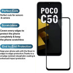 Bouclier® [3 in 1] 9H Full Tempered Glass + Clear Transparent Skin + Camera Lens Protector for Xiaomi Poco C50