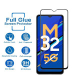 Bouclier® [3 in 1] 9H Full Tempered Glass + Clear Transparent Skin + Camera Lens Protector For Samsung Galaxy M32 5G