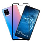 Bouclier® [3 in 1] 9H Full Tempered Glass + Clear Transparent Skin + Camera Lens Protector For Vivo V20 Pro