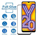 Bouclier® [3 in 1] 9H Full Tempered Glass + Clear Transparent Skin + Camera Lens Protector For Vivo Y20i