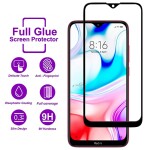 Bouclier® D-Plus Edge to Edge 9H Hardness Full Tempered Glass Screen Protector for Xiaomi Redmi 8A