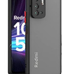 Bouclier® [4 in 1] Smoke Cover + Tempered Glass + Transparent Skin + Camera Lens Protector for Xiaomi Redmi Note 10T 5G (Black)