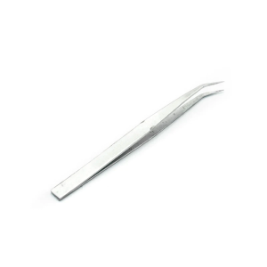 Curved Tip Precision Tweezer (Silver)