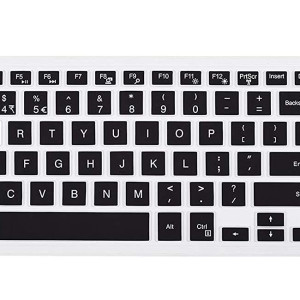 Laptop Keyboard Protector Silicone Skin for Dell Inspiron 15 3000 3551 i3551 15.6 Inch Laptop (Black)