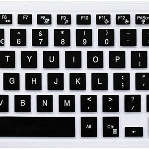 Laptop Keyboard Protector Silicone Skin for Dell Inspiron 5000 5558 15.6-inch Laptop (Black)