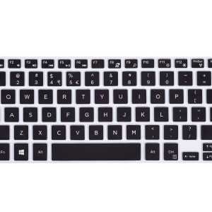 Laptop Keyboard Protector Silicone Skin for Dell Vostro 3491 Laptop (Black)
