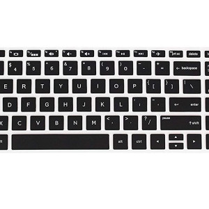 Laptop Keyboard Protector Silicone Skin for HP 15-AY012DX (Black)