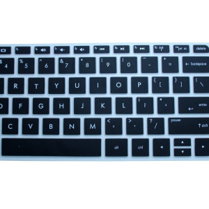 Laptop Keyboard Protector Silicone Skin for HP 15-d103tx Notebook (Black)