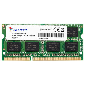 ADATA Premier Series 8GB DDR3L 1600Mhz 204 Pin SO-DIMM Memory Module for Laptop