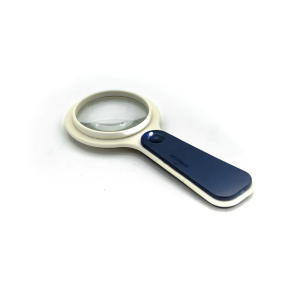 LED Illuminating 5X Magnification Craft Hand Held Magnifying Lens