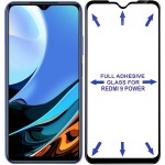 Bouclier® D-Plus Edge to Edge 9H Hardness Full Tempered Glass Screen Protector for Xiaomi Redmi 9