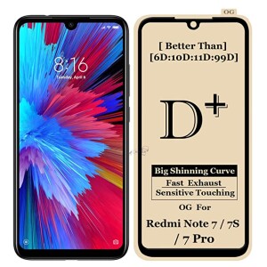 Bouclier® D-Plus Edge to Edge 9H Hardness Full Tempered Glass Screen Protector for Xiaomi Redmi Note 7S