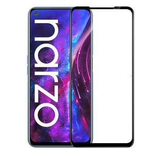 Bouclier® D-Plus Edge to Edge 9H Hardness Full Tempered Glass Screen Protector for Realme Narzo 30 Pro