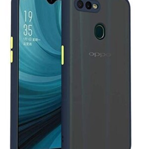 Bouclier® Shockproof Smoke Case Cover for Oppo A12 (Blue)