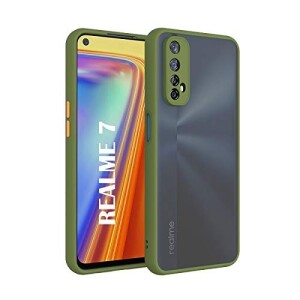 Bouclier® Shockproof Smoke Case Cover for Realme 7 (Green)