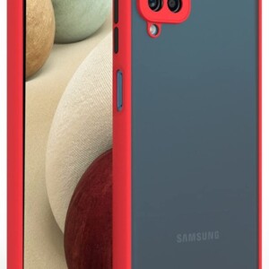 Bouclier® Shockproof Smoke Case Cover for Samsung Galaxy F12 (Red)