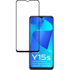 Bouclier® D-Plus Edge to Edge 9H Hardness Full Tempered Glass Screen Protector for Vivo Y15s