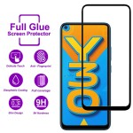 Bouclier® D-Plus Edge to Edge 9H Hardness Full Tempered Glass Screen Protector for Vivo Y30
