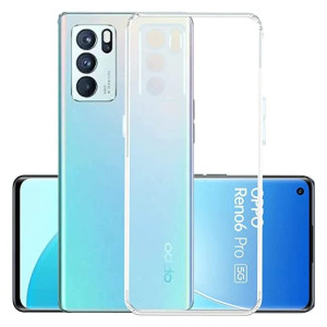 Bouclier® Silicone Transparent Back Cover for Oppo Reno6 Pro 5G