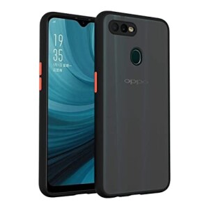 Bouclier® Shockproof Smoke Case Cover for Oppo A12 (Black)