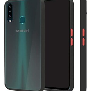 Bouclier® Shockproof Smoke Case Cover for Samsung Galaxy A20S (Black)